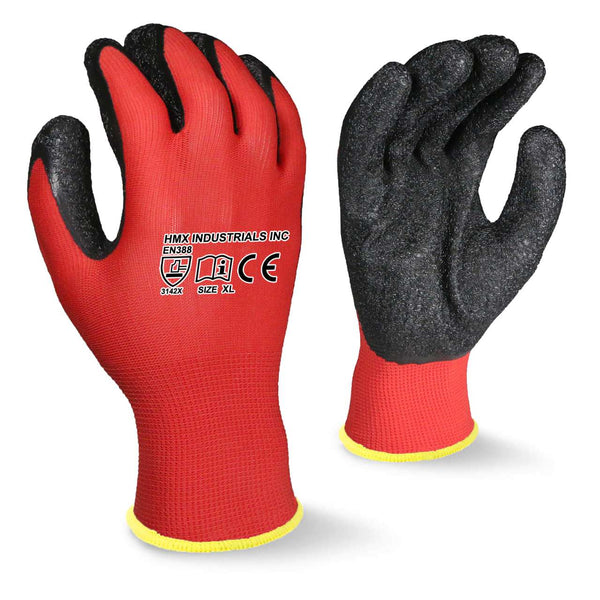 13G CRINKLE LATEX  PALM COATED GLOVES / 12 pairs were ordered in one bag.&nbsp;   Free shipping for one bag!!!